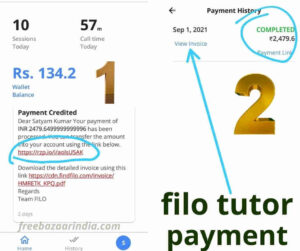 filo tutor payment